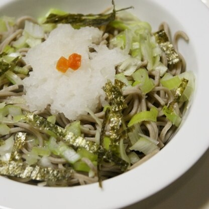 私もお蕎麦大好きです！！一年中食べています(*^_^*)
大根おろしでさっぱり♪また食べたいです(＾ー＾)ﾉ*.
明日も良い一日でありますように＊＊